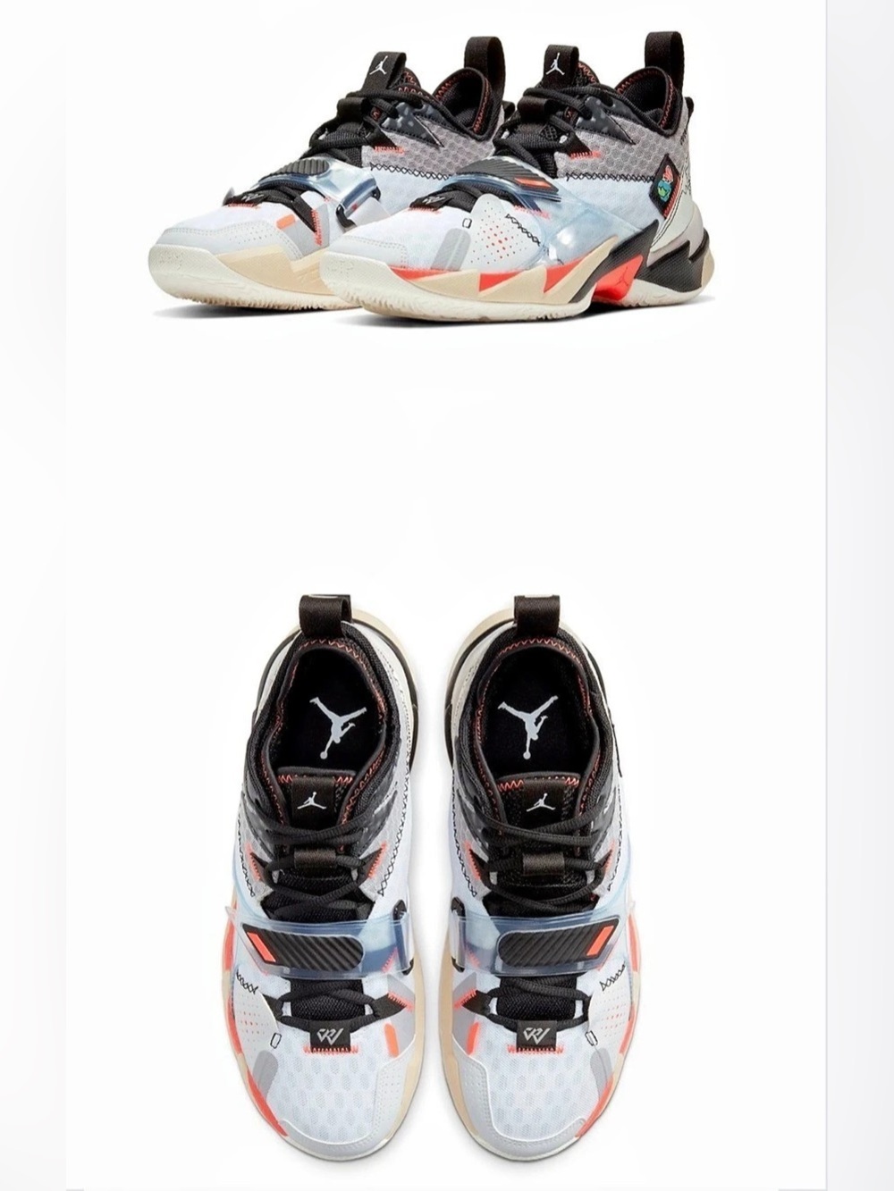 NEW Jordan Why Not Zer0.6 Basketball Sneakers in White & Black NWO BOX